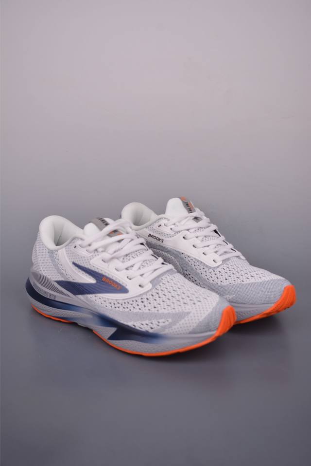 Brooks 布鲁克斯 Adrenaline Gts 24 超弹轻盈跑步鞋 实拍首发 低帮透气缓震支撑休闲运动慢跑鞋 采用改进工程空气网眼组合热熔工艺 鞋面材质