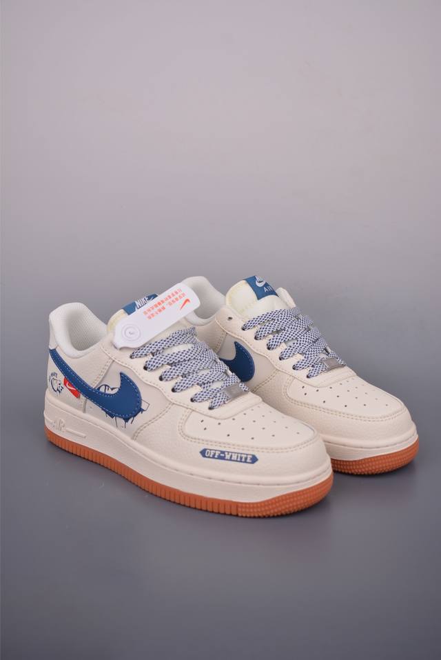 Nike Air Force 1 Low Off联名 原楦头原纸板 打造纯正空军版型 专注外贸渠道 全掌内置蜂窝气垫 原盒配件 原厂中底钢印、拉帮完美 官方货号