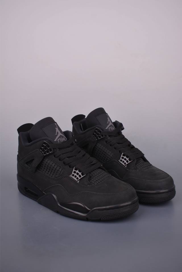 Air Jordan 4 Retro 乔丹四代 Black Cat 复刻全新黑猫 纯原大厂出品 Air Jordan Aj4 Retro 原楦原纸板 原厂材料开