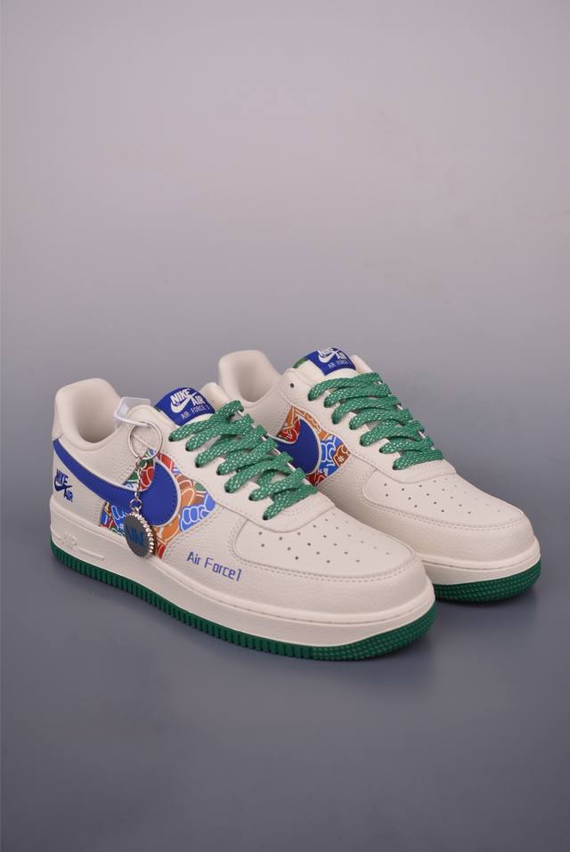 Nike Air Force 1 Low 米蓝绿 原楦头原纸板 打造纯正空军版型 专注外贸渠道 全掌内置蜂窝气垫 原盒配件 原厂中底钢印、拉帮完美 官方货号: