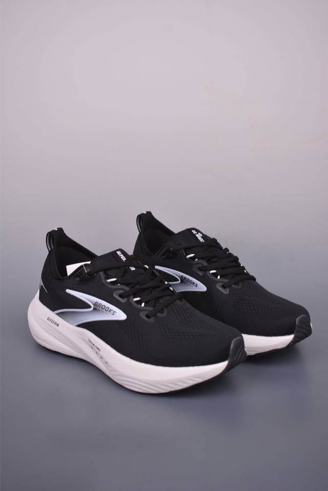 Brooks 布鲁克斯 Glycerin 22 超弹轻盈跑步鞋 实拍首发 低帮透气缓震支撑休闲运动慢跑鞋 采用改进工程空气网眼组合热熔工艺 鞋面材质搭载Dna
