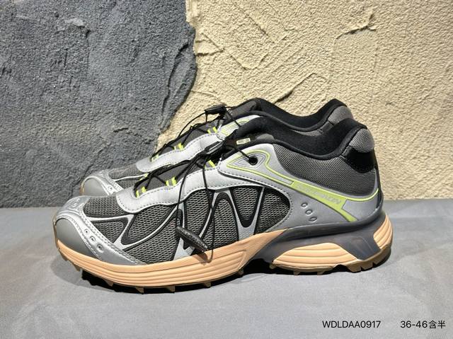新品上市实拍 Salomon萨洛蒙 Xt-Whisper 时尚 舒适減震防滑耐磨 低帮跑步鞋鞋面采用Sensifit贴合技术 全方位贴合包裹脚型 鞋跟部鞋底牵引