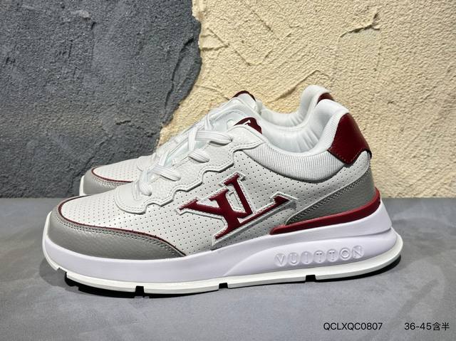 新品上市实拍 全新Lv路易威登Louis Vuitton Trainer Sneaker Low休闲运动文化百搭篮球板鞋Qclxqc0807