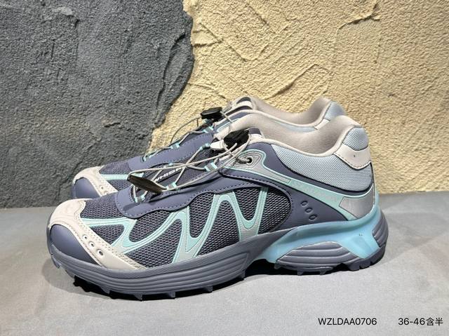 法国户外品牌-萨洛蒙 Salomon Xt-Whisper Wh101 探索者系列 潮流越野机能户外休闲运动跑步鞋 采用透气网布与防护皮革组合鞋面材质 牛角扣系