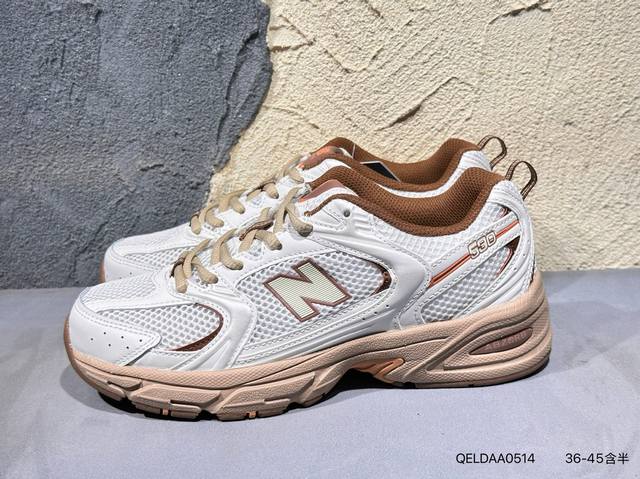 新百伦New Balance Mr530 复古老爹风网布跑步休闲运动鞋 采用硬质牛剖革组合透气网眼布鞋面材质 独立3层组合大底私模 正确独立中底嵌入Abzorb