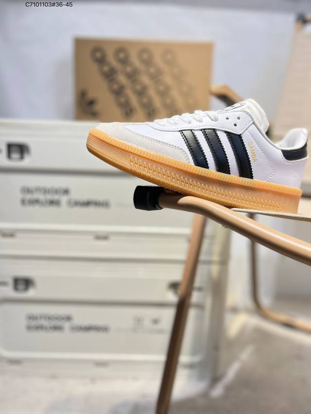 Adidas Samba Xlg 低帮厚底运动板鞋 环保海玻璃鞋垫 外置加厚耐磨橡胶大底！Ie1377 C710 3#36-45