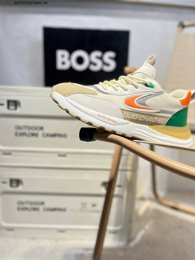 Boss 雨果博斯 钢印版本新款德国高端品牌专柜同步新款、以奢华高端设计出货 鞋面采用原版进口哪怕纳帕小牛皮配滴胶而成 原版 舒适版型Cn8608 Am7370