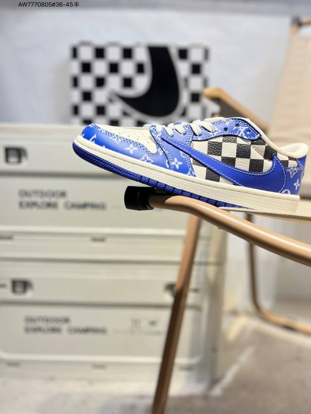 公司级头层皮Lv X 乔丹Air Jordan 1 Low Aj1低帮系列篮球鞋 官方同步配色 原装级产物 #拒绝公底 立体鞋型 细节完美 高清洁度Xq1979