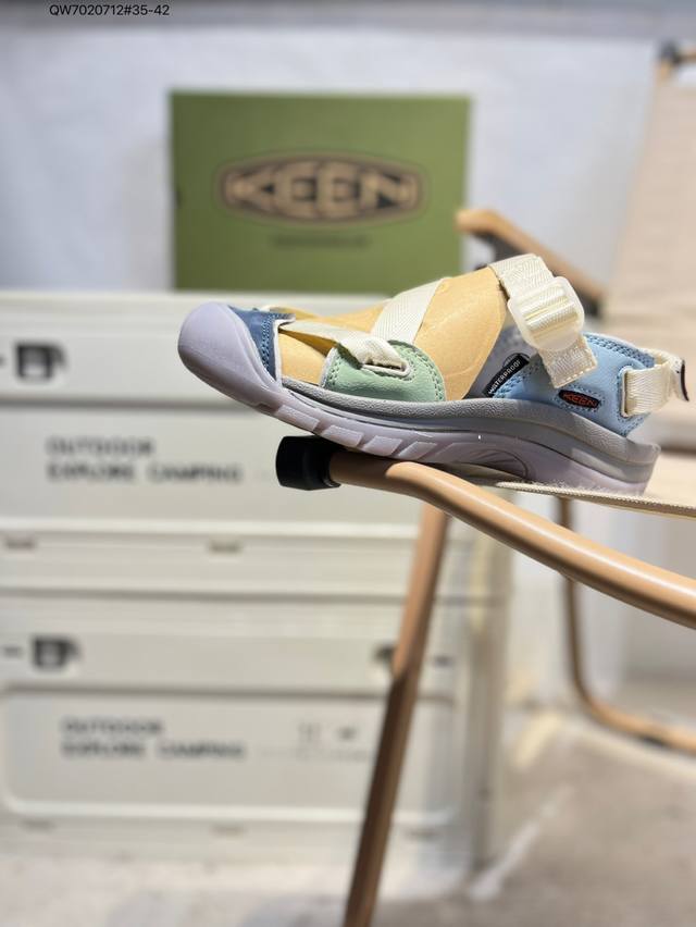 Keen凉鞋 人气户外休闲鞋品牌-科恩Keen Uneek Flat-M 平底编织弹力穿搭溯溪涉水鞋908 Qw7020712#35-42