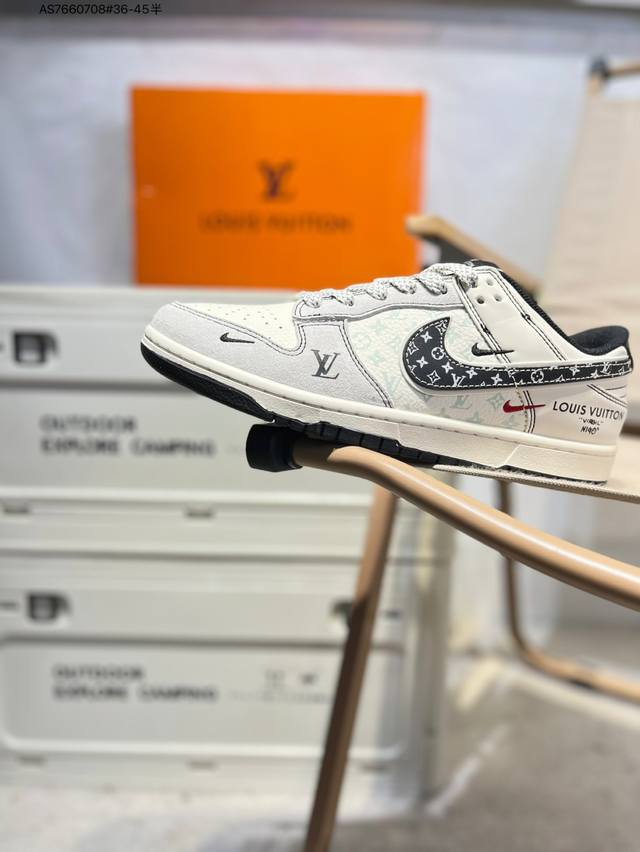 Lv X Nike Sb Dunk Low 大厂出品 极力推荐 新配色 原装头层材料 独家版型蒸餾加工 帶來的是更好的视觉和脚感体验 大厂纯原品质出货 清洁度