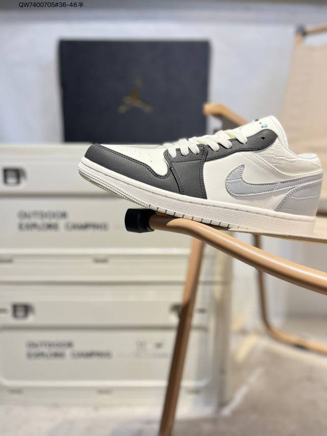 公司级头层皮乔丹Air Jordan 1 Low Aj1低帮系列篮球鞋 官方同步配色 原装级产物 #拒绝公底 立体鞋型 细节完美 高清洁度Io2242 Qw74