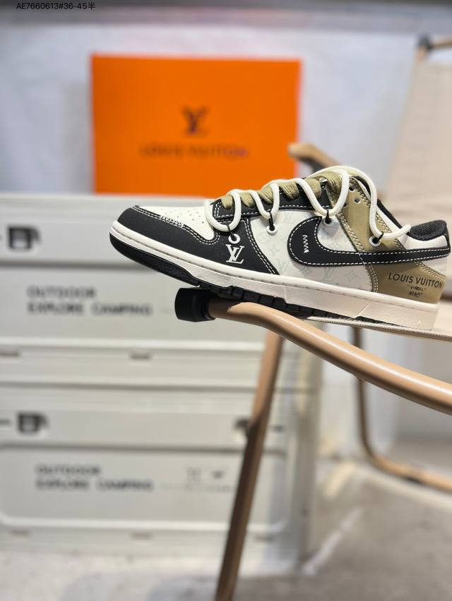 Lv X Nike Sb Dunk Low 大厂出品 极力推荐 新配色 原装头层材料 独家版型蒸餾加工 帶來的是更好的视觉和脚感体验 大厂纯原品质出货 清洁度