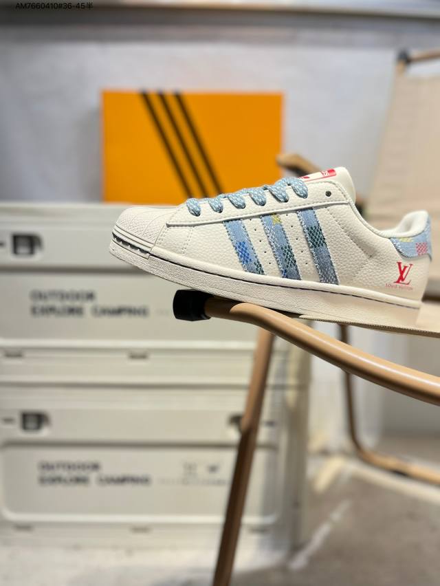 Lv X Adidas Originals Superstar 经典配色 经典贝壳头官网同步 实拍首发渠道正品订单 诠释市场最高工艺水平区别市面普通真标版本，进