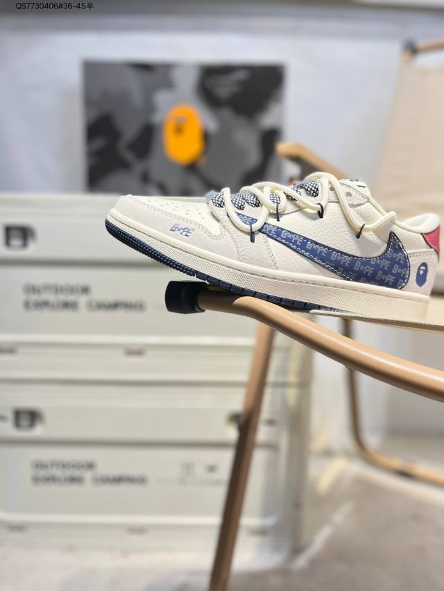 公司级头层皮猿人头 X 乔丹Air Jordan 1 Low Aj1低帮系列篮球鞋 官方同步配色 原装级产物 #拒绝公底 立体鞋型 细节完美 高清洁度Sj008