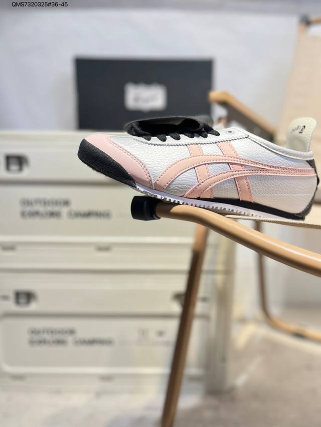 Onitsuka Tiger Mexico 66 Sd 鬼冢虎 墨西哥升级版系列低帮复古经典虎爪百搭休闲皮革慢跑鞋 采用软质粒面牛剖革组合翻毛皮饰条鞋面材质11