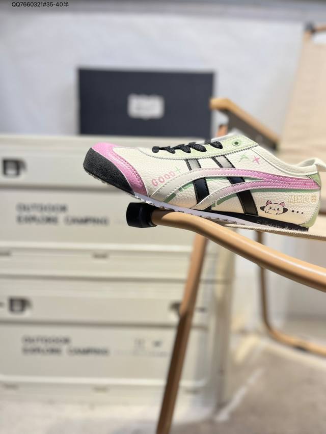 定制款亚瑟士 鬼冢虎Onitsuka Tiger Tokuten 布面 复古低帮休闲跑鞋 实拍首发 Tokuten的灵感来源于80年代的室内用鞋 T-Toe前足