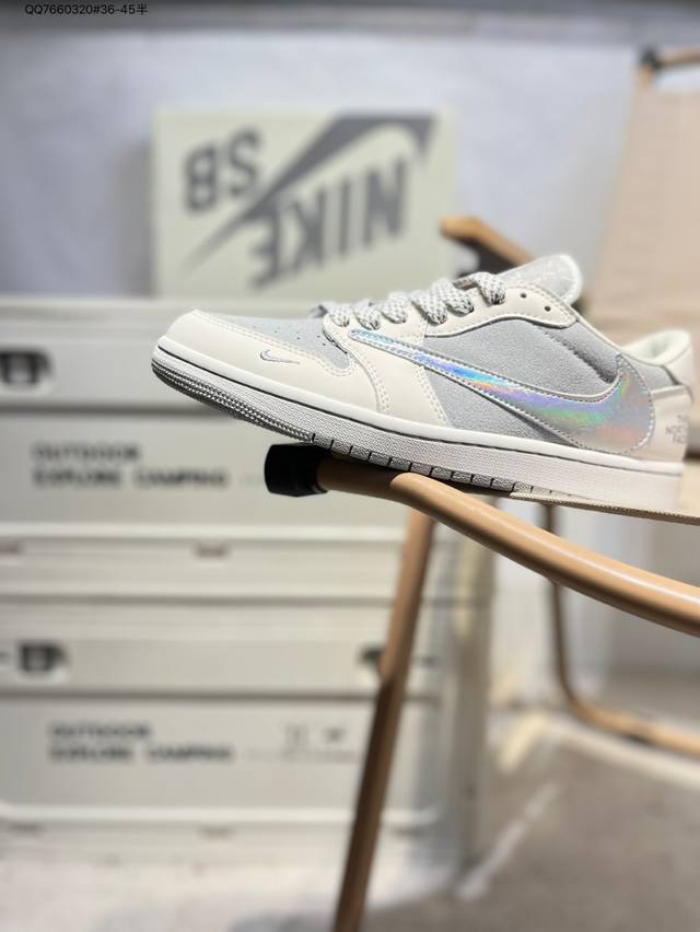 北面X 乔丹Air Jordan 1 Low Aj1低帮系列篮球鞋 官方同步配色 原装级产物 #拒绝公底 立体鞋型 细节完美 高清洁度Dm7866 Qq7660