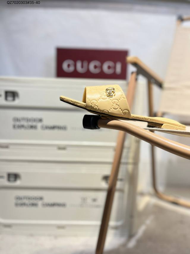 Gucci 古驰Chanel 平底凉拖鞋G34087 Qz7020303#35-40