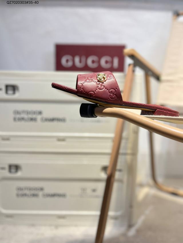 Gucci 古驰Chanel 平底凉拖鞋G34087 Qz7020303#35-40