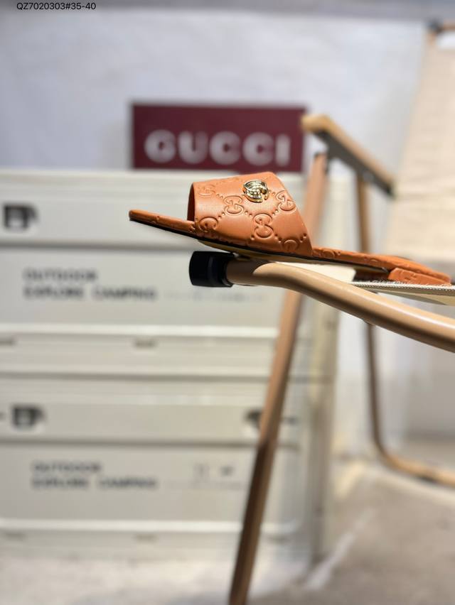 Gucci 古驰Chanel 平底凉拖鞋G34087 Qz7020303#35-40