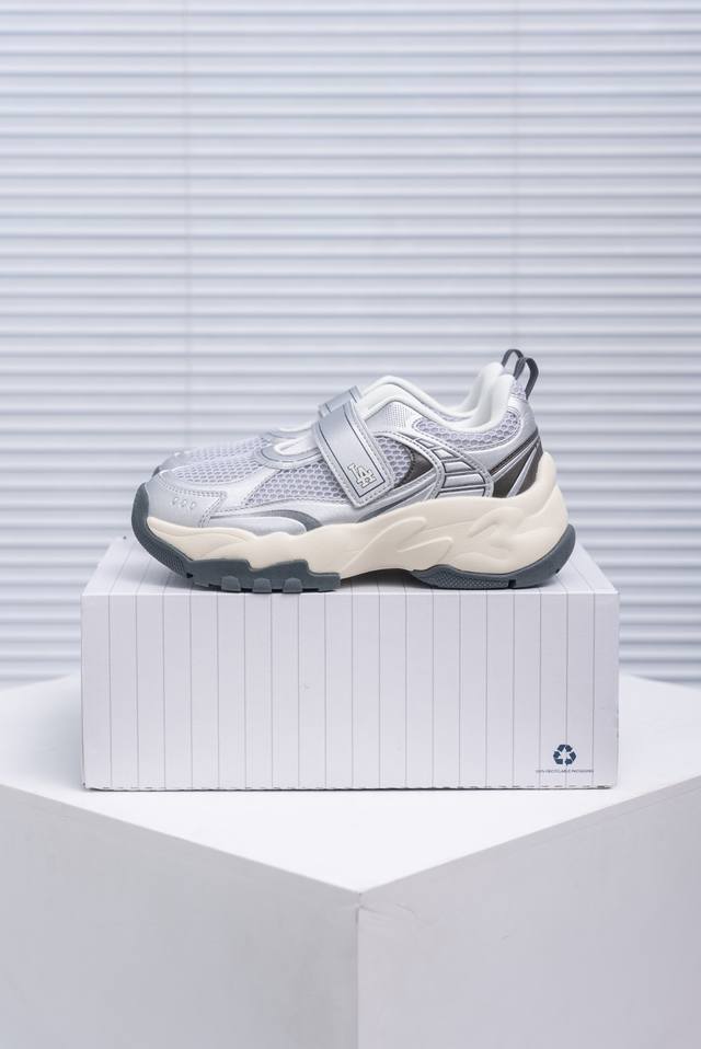 核心私 Ny美国榄球洋基队限定 X Mlb Big Ball Chunky Mesh 厚底老爹系列低帮魔术贴轻量休闲运动慢跑鞋 货号：3Asdm0153 G 尺