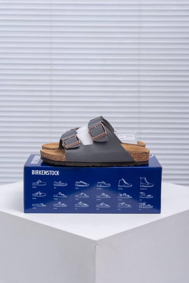 核心私 博肯 Birkenstock 拖鞋 广东原产#德国百年知名鞋履品牌 博肯Birkenstock 勃肯#采用质地柔软牛皮绒面材质#中底搭载缓震软木橡胶 其