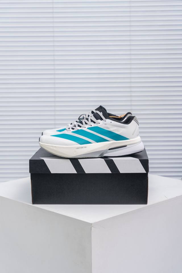 核心私 Adidas Adizero Boston 13 轻盈跑鞋 超轻发泡底 缓震透气跑步鞋 货号：Jr4791 尺码：36 36.5 37 38 38.5