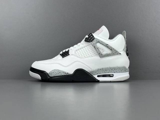 渠道优势 ！ 纯原 Aj4 Jordan Air Jordan 4 Retro White Cement 白水泥 时尚百搭 减震防滑耐磨 中帮 复古篮球鞋 男款