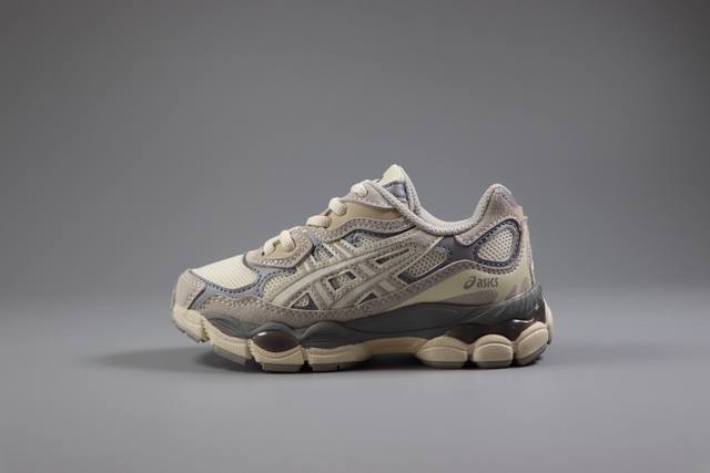 亚瑟士Asics Gel-Nyc童鞋亚瑟士运动休闲透气儿童鞋专业跑鞋 米灰色26-37