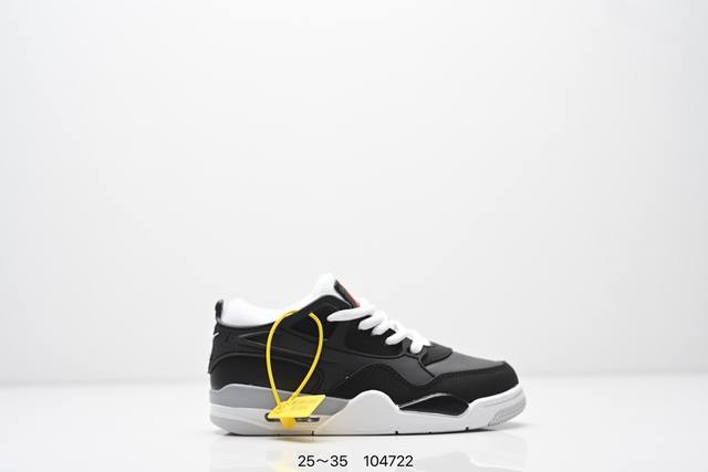 童鞋Air Jordan Aj4 Rm 重制版低帮复古篮球鞋 实拍首发 采用了低帮的设计 并保留了众多Aj4的经典元素 鞋身以皮革 麂皮材质拼接打造 Aj4经典