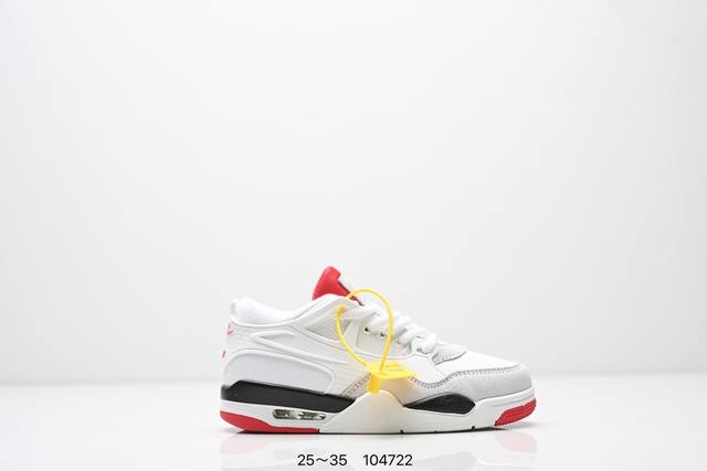 童鞋Air Jordan Aj4 Rm 重制版低帮复古篮球鞋 实拍首发 采用了低帮的设计 并保留了众多Aj4的经典元素 鞋身以皮革 麂皮材质拼接打造 Aj4经典