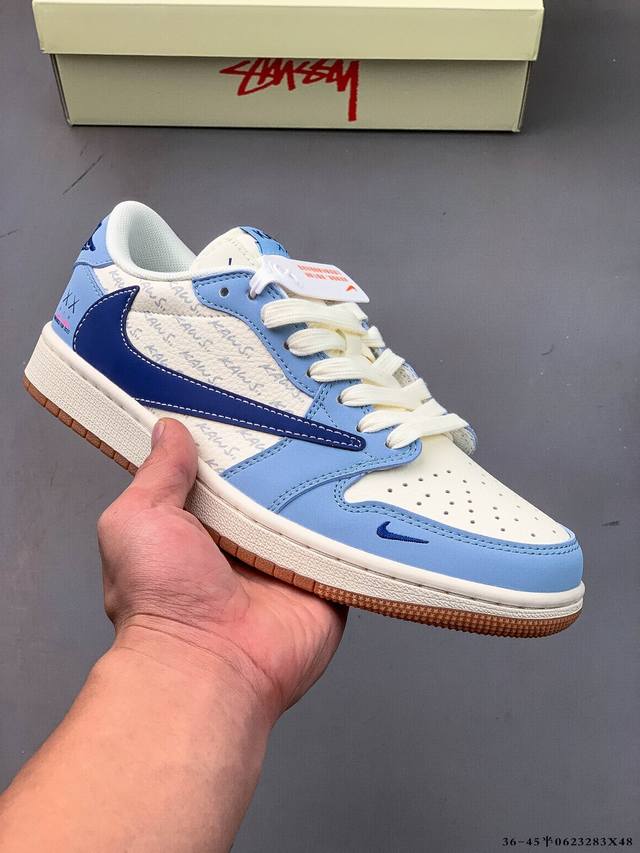 集图 公司级头层！耐克Nike Air Jordan 1 Low Aj1乔1 低帮潮流缓运动休闲板鞋。Aj1 低帮拼接 完美版型真头层牛皮# 内置缓震气垫 原鞋
