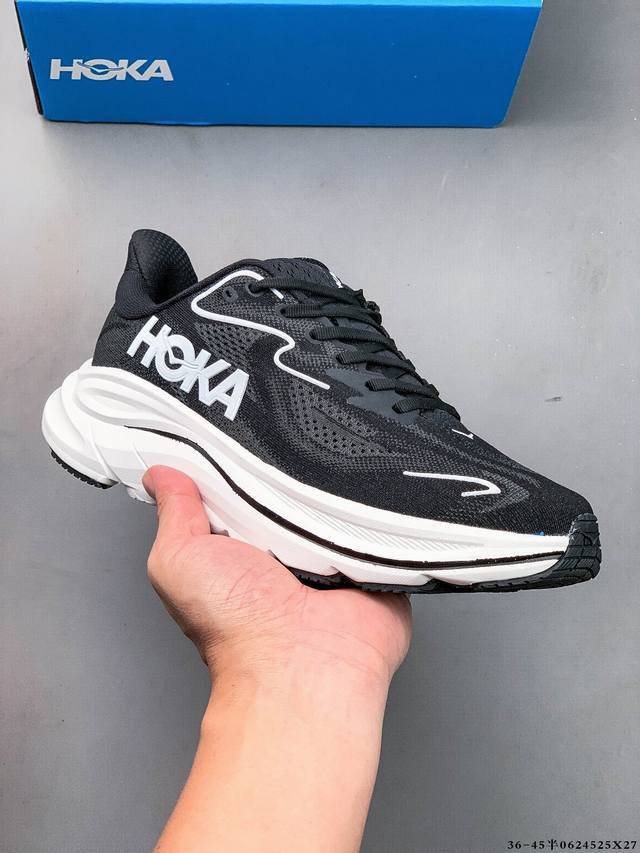 集图 公司级！新款 Hoka One One Clifton 10 克利夫顿10代 休闲跑步鞋轻量缓震运动鞋 0624525X27