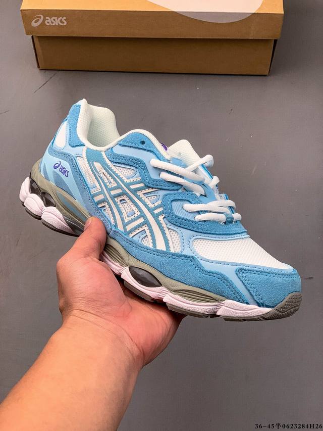 Asics 亚瑟士Gel-Nyc 2055透气网眼鞋面配合部分合成革材质 采用全新Ahar+橡胶材质 更加耐磨 0623284H26