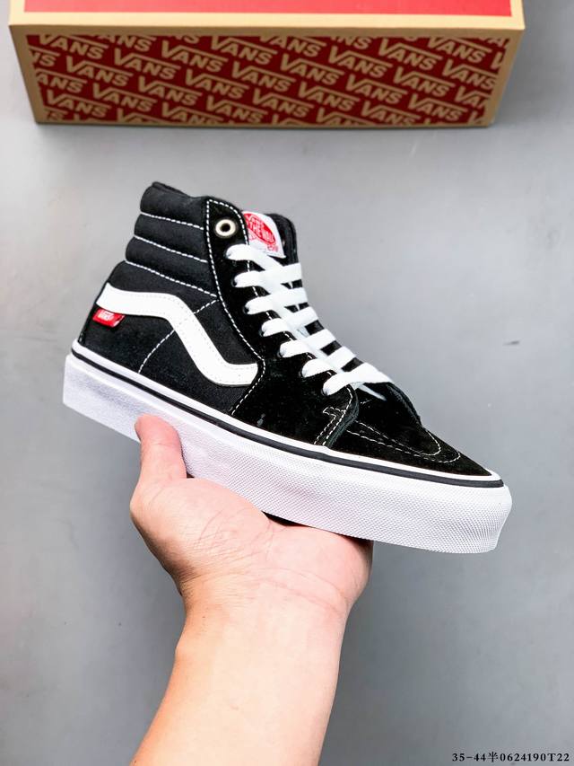 公司级硫化底！万斯Vans Sk8-Mid Slim 中帮时尚运动休闲滑板鞋 0624 T22