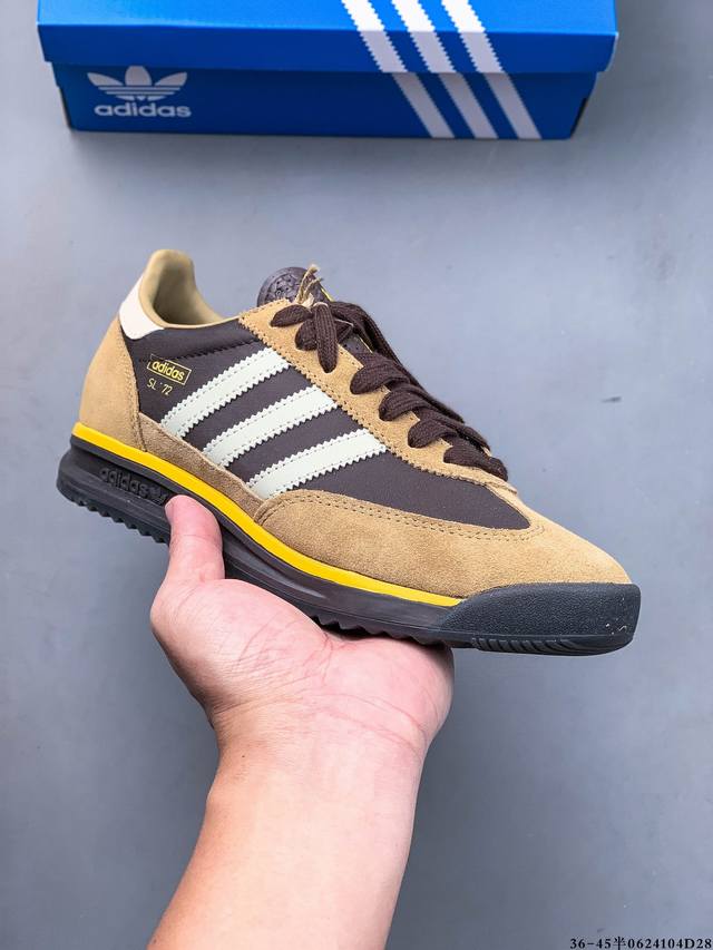 公司级！阿迪达斯Adidas Sl 72 Rs 全新重置版本，将这款复古鞋型用尼龙材质呈现，最终拼接麂皮材质，让该鞋型上脚既有舒适透气性又有满满的复古质感 06