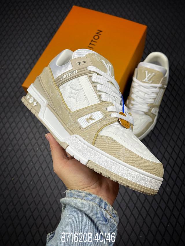 福利特价 B 原本地780版本 路易威登Louis Vuitton Trainer 2.0 Sneaker Low 运动系列低帮复古百搭休闲运动文化篮球板鞋“