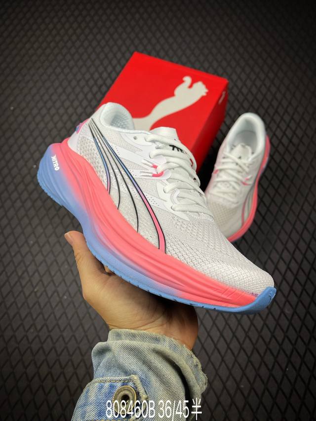 B 公司级Puma Deviate Nitro 3 彪马 缓震训练跑鞋透气 舒适防滑耐磨 低帮 休闲跑步鞋 货号:312491-01 尺码:36-45半码 编码
