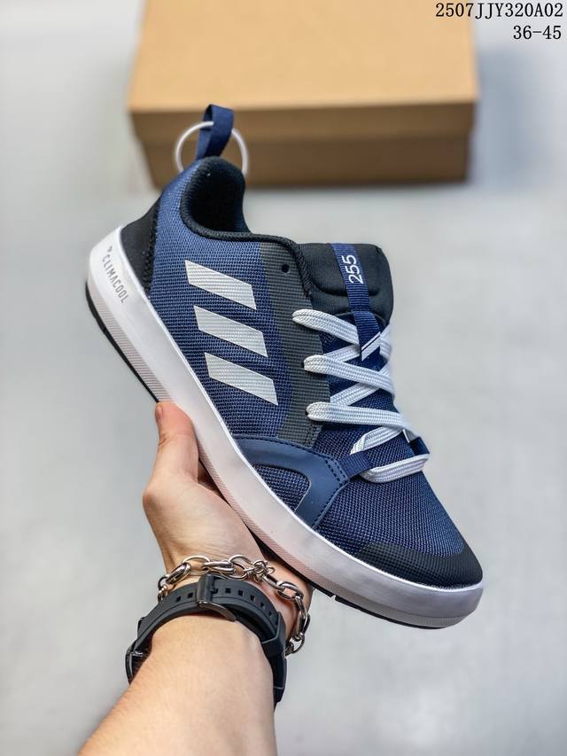 Adidas 阿迪达斯正品Terrex Cc Boat 涉水鞋 男女子经典运动休闲鞋 户外运动鞋。这款户外鞋,力求在炎热的季节让你保持凉爽。鞋面采用Climac