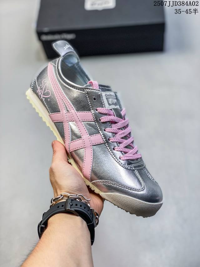 Asics 亚瑟士 Onitsuka Tiger 鬼冢虎 阿斯克斯 皮面原装四联吊牌 中底纸板钢印 日系轻便运动休闲鞋 货号：Dl408-0490 尺码：36