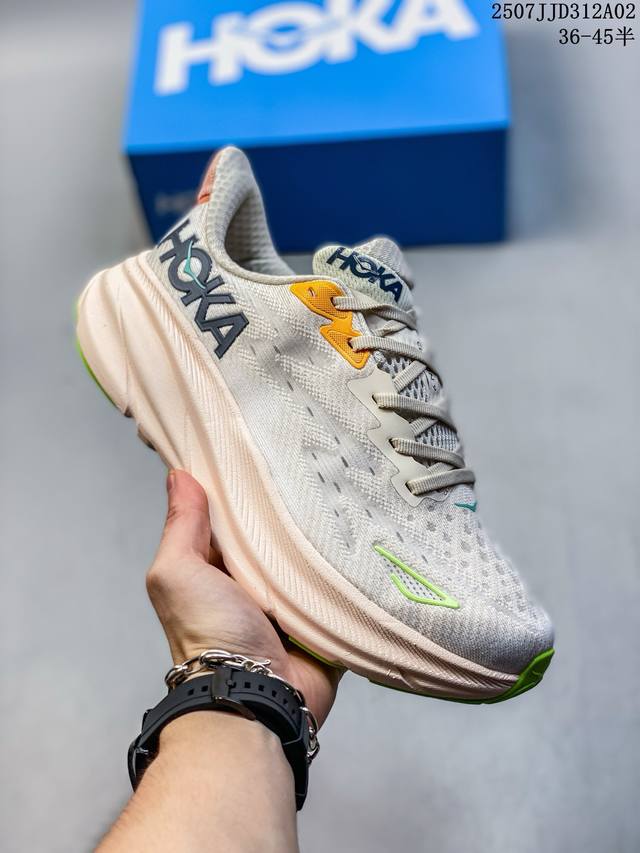 真标带半码 Hoka Oneone女款Clifton 9克里夫顿运动鞋网面跑步鞋1127896-Vls 尺码：见图 编码：07Jjd312A02