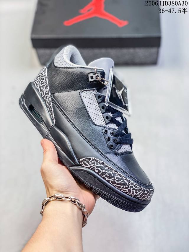 真标带半码 Nike耐克男女子Air Jordan 3 Retro Bg运动训练篮球鞋Dm0967-010 尺码：见图 编码：06Jjd380A30