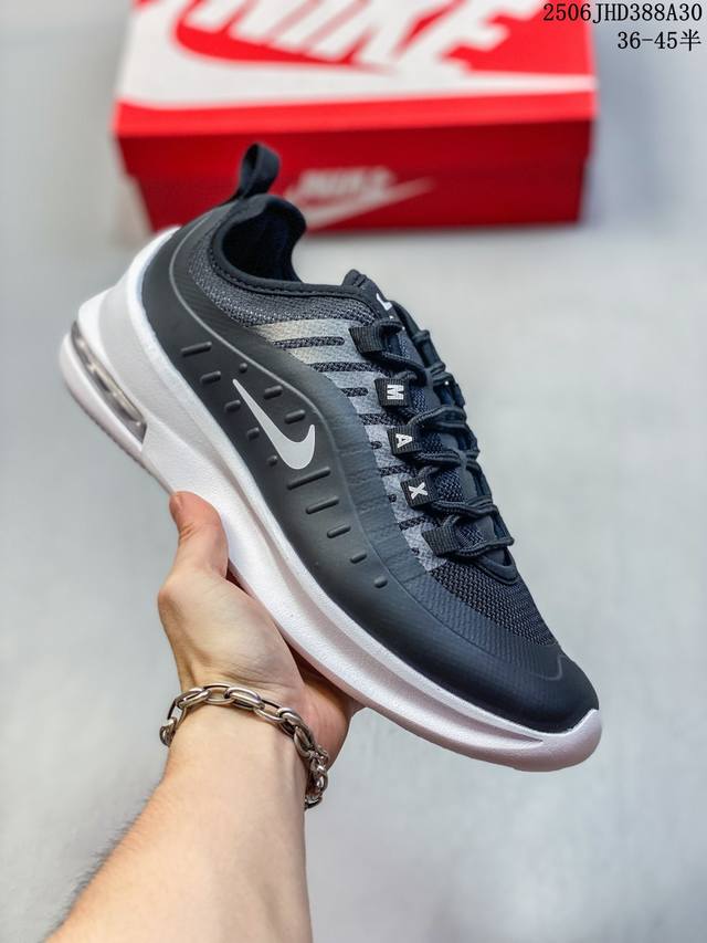 耐克 Nike Air Max Axis 男女子运动鞋气垫缓震轻便休闲运动跑步网面透气舒适日常慢跑鞋，时尚的无缝覆面和透气网眼布演绎时尚外观。流线型中底和独特后