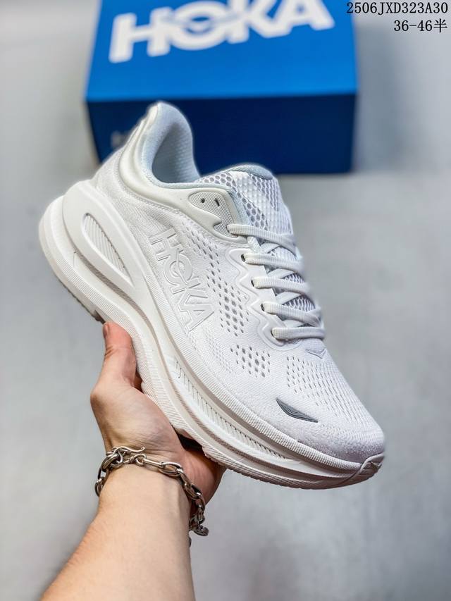 真标带半码 Hoka One One男款邦代9公路跑步鞋Bondi 9轻盈舒适缓震宽版 尺码：见图 编码：06Jxd323A30