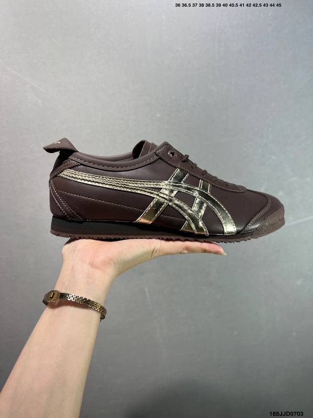 公司级Asics 亚瑟士 男女鞋真标半码 制 日产经典老牌-鬼塚虎 Onitsuka Tiger Mexico 66经典墨西哥系列复古经典百搭板鞋休闲运动鞋慢跑