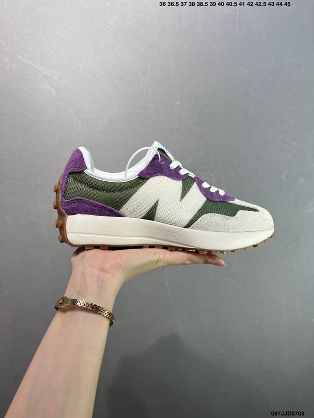 新百伦 New Balance Nb327系列 皮面复古休闲运动慢跑鞋 Ws327Ra全新 New Balance 327 系列，以更纯粹的复古风格设计打造的全