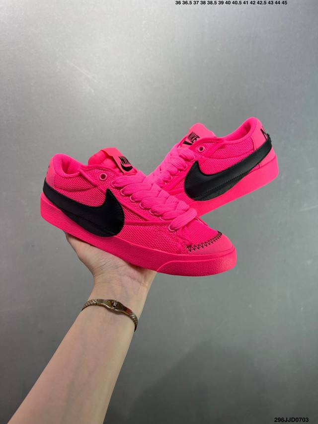 Nike Blazer Mid‘77 Jumbo 经典百搭低帮开拓者休闲运动板鞋 真硫化铝楦制作 原厂布料拼接 独家裁片完美鞋型 台湾进口软感荔枝头层皮 原盒真