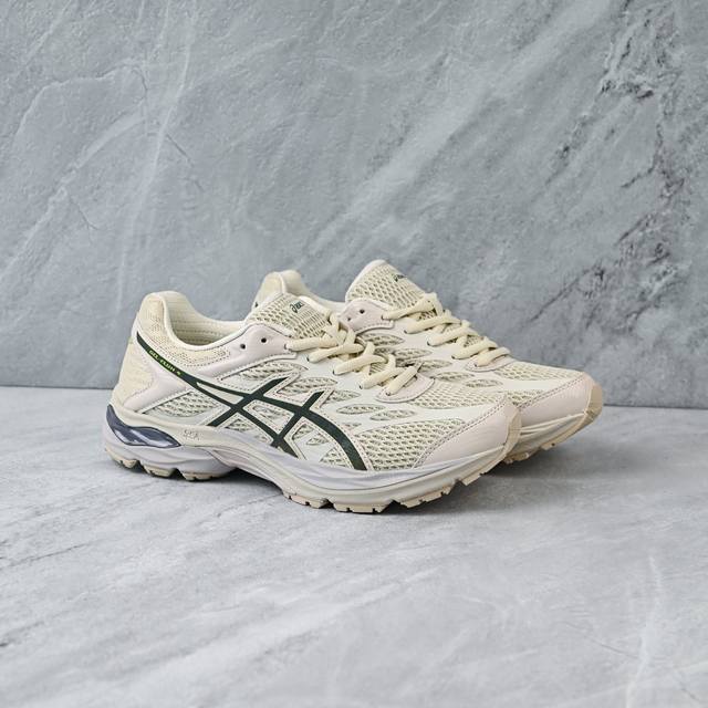 B版亚瑟士 Asics Gel-Fiux4 米藏青 亚瑟士减震防滑运动跑步鞋 鞋款采用亚瑟士Amplifoam科技，为运动中带来回弾性和轻量性感受。工程网眼鞋面