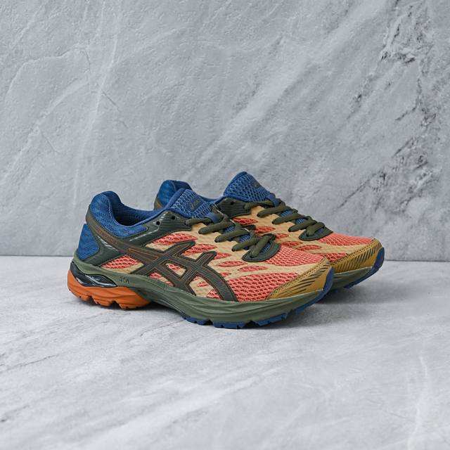 B版亚瑟士 Asics Gel-Fiux4 橙绿 亚瑟士减震防滑运动跑步鞋 鞋款采用亚瑟士Amplifoam科技，为运动中带来回弾性和轻量性感受。工程网眼鞋面提