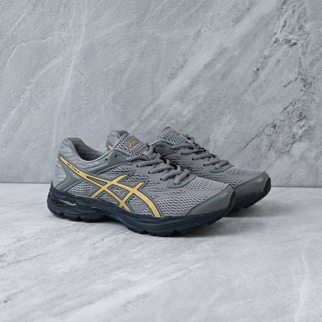 B版亚瑟士 Asics Gel-Fiux4 浅灰 亚瑟士减震防滑运动跑步鞋 鞋款采用亚瑟士Amplifoam科技，为运动中带来回弾性和轻量性感受。工程网眼鞋面提